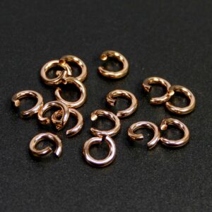 Open jump rings 925 silver * rose gold plated * Ø 6 mm 10 pieces