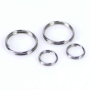 Stainless steel split rings Ø 6 – 10 mm 10 pieces