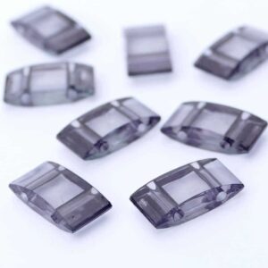 Carrier beads 2-hole acrylic beads 17x9x5mm color selection 10 pieces