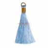 Tassel with gold lacing 75x10 mm color selection - light blue