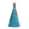 Tassel with gold lacing 75x10 mm color selection - turquoise