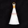 Tassel with gold lacing 75x10 mm color selection - weiß