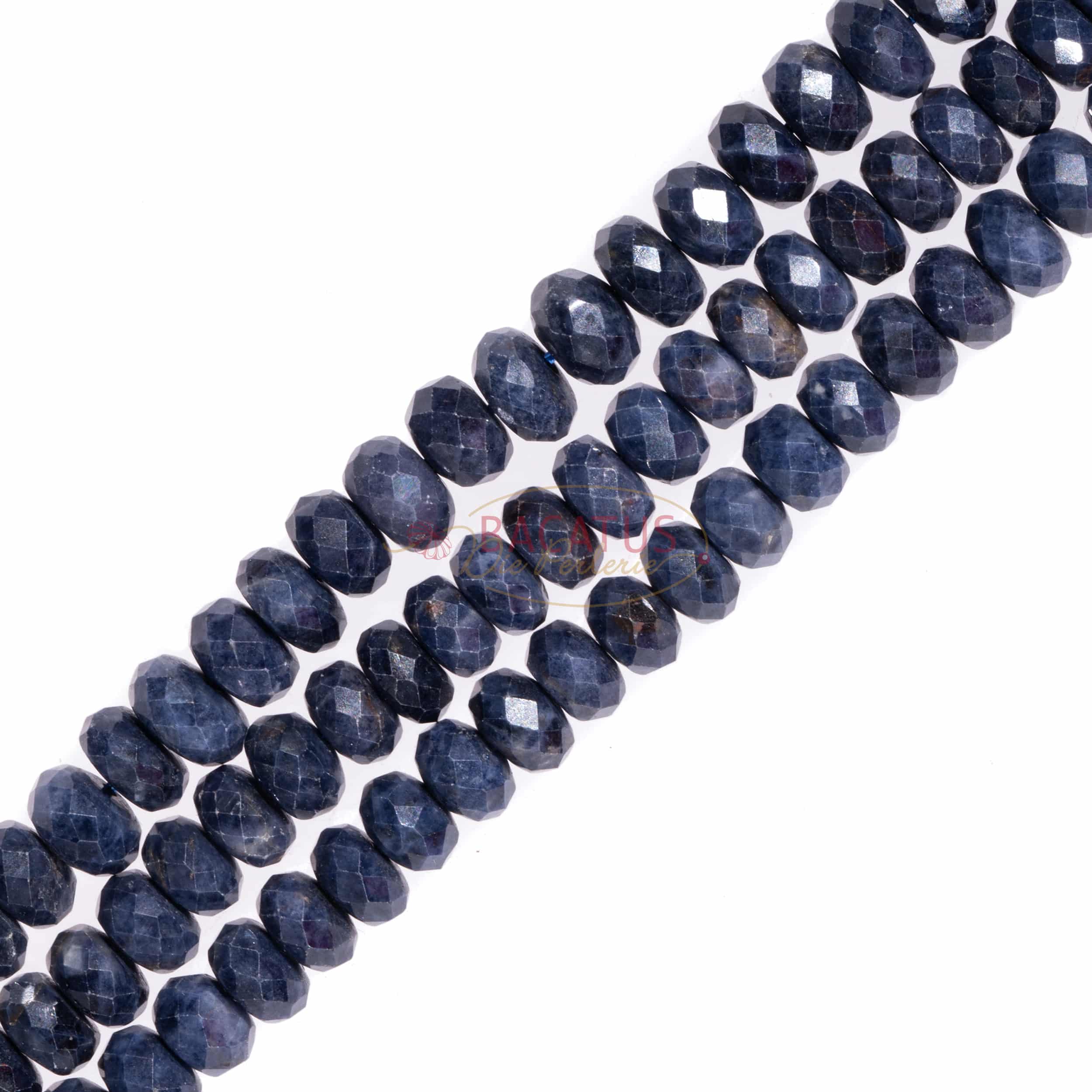 Sapphire A – grade rondelle faceted 5 x 8 mm, 1 strand