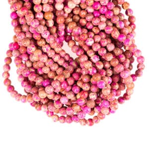 Sfera di diaspro per impressioni rosa 4 – 10 mm, 1 capo