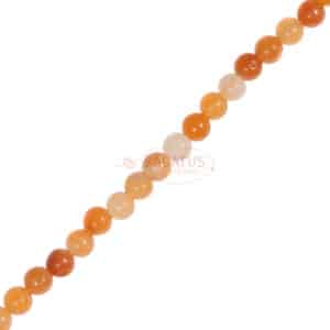 Aventurine plain round orange 2 – 12 mm, 1 strand