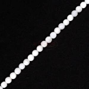 Moonstone plain round faceted white 6-12 mm, 1 strand