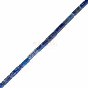 Cuboïde de lapis lazuli 4 x 13 mm, 1 brin