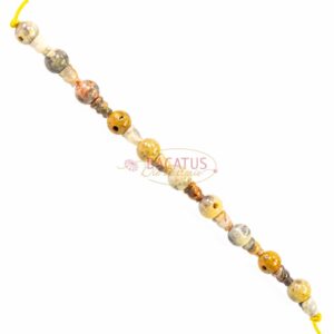 Guru beads crazy lace agate colored 2-part 10mm, 1 x