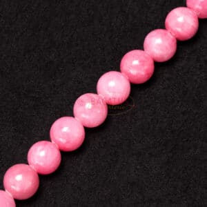10 perles semi précieuses gemmes PERLES DE LAVE 8mm NOIR //48 