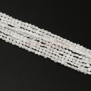 Moonstone coins faceted 4 mm, 1 strand