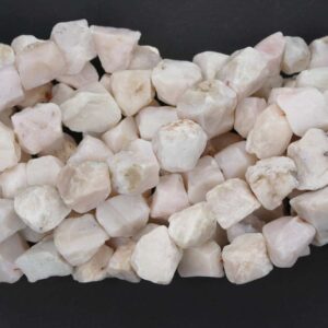 Opal coarse nuggets white 13 x 22 mm, 1 strand