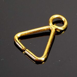 Anhängerklemme Triangel Metall gold 14 mm 4 Stück