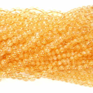 Palline di citrino lucide 2 – 12 mm, 1 filo