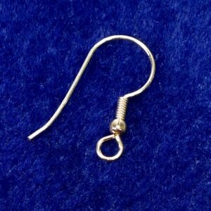 Ear hook fish hook with ball 925 silver * gold plated * 20mm 1 piece