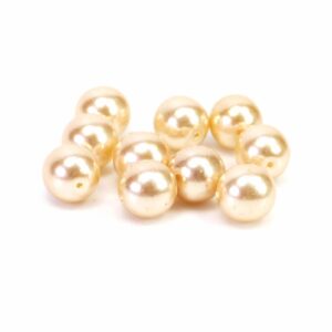 Glass beads plain rounds pearl color 10 mm 10 pieces