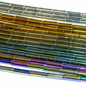 Hematite tubes color selection 4 x 13 mm, 1 strand