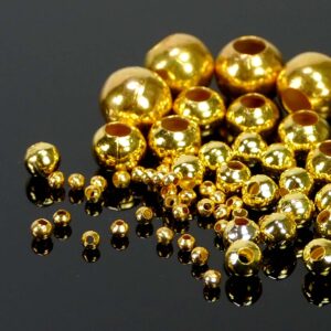 Kaschierperlen Hohlkugeln Metall gold 2-8 mm 50 Stück