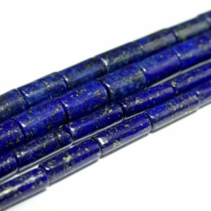 Lapis lazuli tubes 4×13 & 6×10 mm, 1 strand