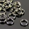 Split rings metal color selection Ø 4 - 8 mm 20 pieces - dark silver, 6mm