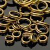Split rings metal color selection Ø 4 - 8 mm 20 pieces - Brass, 6mm