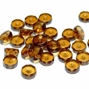 Perle di vetro di Boemia rondelle sfaccettate 8-14 mm selezione colori, 10 pezzi