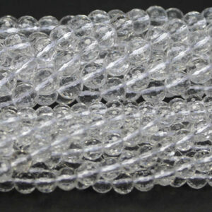 Rock crystal faceted round 2 – 16 mm, 1 strand