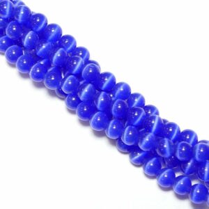 Perle di vetro Cateye selezione di colori circa 4-12 mm, 1 filo