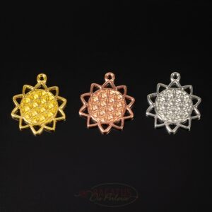 Metal pendant Charm Flower of Life 29x25mm color selection