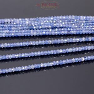 Tanzanite rondelle faceted 2x3mm, 1 strand