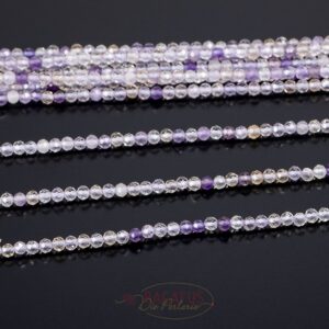 Ametrine ball faceted approx. 2mm, 1 strand
