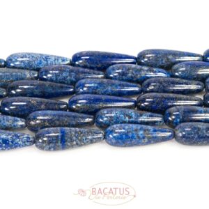 Lapis lazuli gouttes bleu brillant env.10x20mm, 1 fil