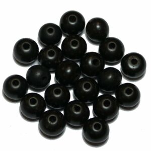 Perline in legno di ebano marrone-nero 6 – 10 mm, 10 pezzi