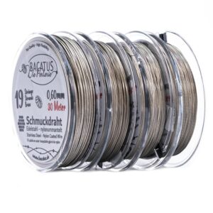 (1.19-1.99 € / m) Jewelry wire, stainless steel silk ✓ professional 19 strands