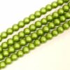 Sfera di perle di vetro opache 4 - 8 mm selezione colore, 1 capo 1 - verde, 6mm