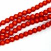 Sfera di perle di vetro opache 4 - 8 mm selezione colore, 1 capo 1 - rosso, 8mm