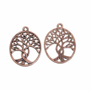 Metal pendant tree of life 31x24mm bronze