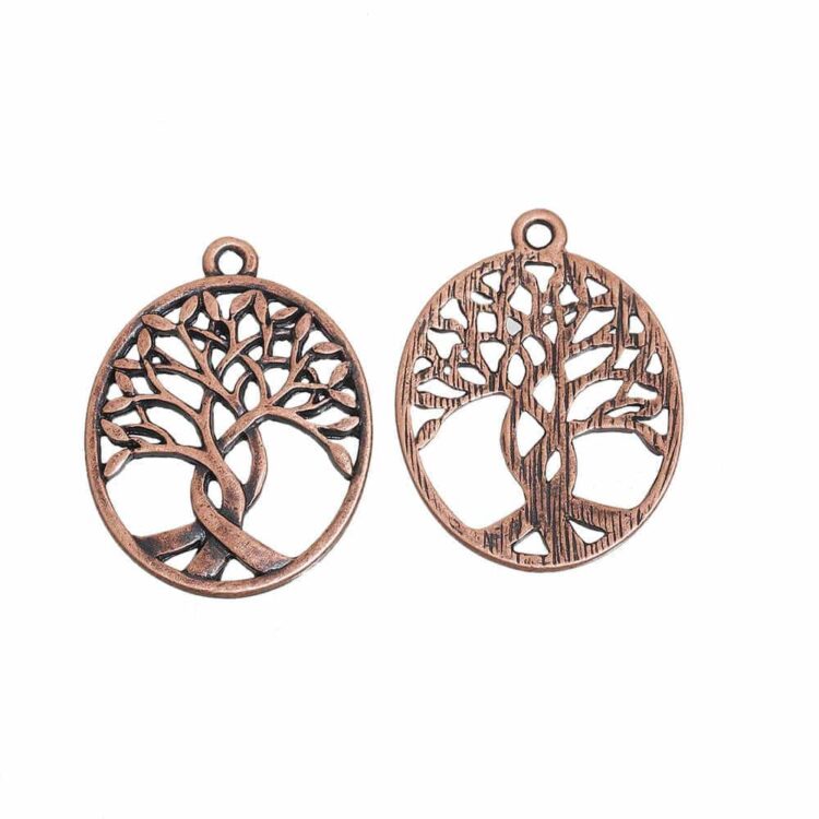 Metal pendant-tree of life-bronze