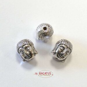 Metal bead Shiva head Mala 11 x 9 mm color selection
