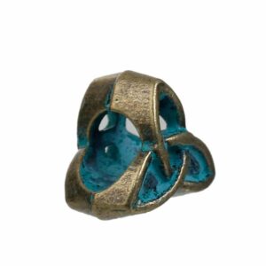 Metal bead spacer celtic knot 10x10mm brass patinated