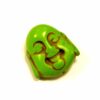 Perle de pierre tête de Bouddha riant 29x27 mm choix de couleur - vert
