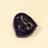 Stone bead laughing Buddha head 29x27 mm color selection - lilac
