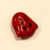 Perle de pierre tête de Bouddha riant 29x27 mm choix de couleur - rouge