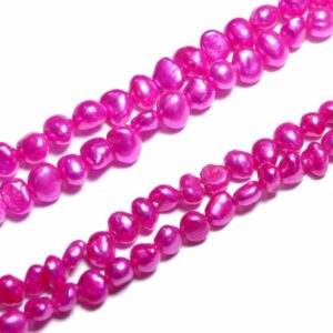 Pepite di perle d’acqua dolce rosa 4-5 e 6-7 mm, 1 capo