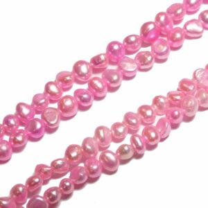 Pepite di perle d’acqua dolce rosa 4-5 e 6-7 mm, 1 capo