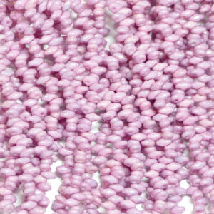 SuperDuo Beads Twin 2,5×5 mm Chalk Lila Luster (16), 1 Strang