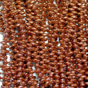 SuperDuo Beads Twin 2,5×5 mm Opaque Chocolate White Luster (29), 1 Strang