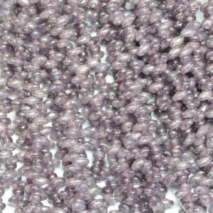 Perline SuperDuo Twin 2,5 × 5 mm Opal Violet White Lustre (33), 1 filo