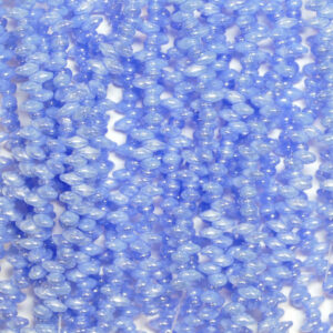 SuperDuo Beads Twin 2,5×5 mm Opal Blue White Luster (46), 1 Strang