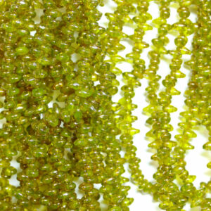 SuperDuo Beads Twin 2,5×5 mm Vega on Amber (70), 1 Strang