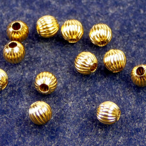 Hollow grooved rounds 925 silver * gold-plated * Ø 3-5 mm 10 pieces